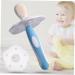 Tovinanna Silicone Children's Toothbrush - First Toothbrush for Babies & Toddlers with Bite Ring & Lid - Blue Training Brush (1 Pack) - Buy Online on GoSupps.com