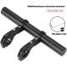 ZXIRANYUN Bicycle Handlebar Extender Rack - Aluminum Alloy Double Clamp Multi-Function Extension for Stopwatch & Lamp Bracket, Black - Buy Online on GoSupps.com