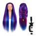 Mannenquin head hair styling training head mandquin doll head synthetic hairdresser practice training-for lichen training head with holder (03)