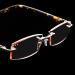 GHARAZ Diamond Cut Edge Blue Light Filter Reading Glasses for Women & Men - Frameless Fashion Computer Readers - Brown (Size: 1.5+) - Buy Online on GoSupps.com