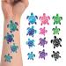 WIRESTER Temporary Tattoo Stickers for Girls Boys Kids Adults  Fake Tattoos on Face Hand Neck Wrist Party Favor Body Art  Tattoo Sheet 6 x 7.87 inch - Turtle Designs (Blue  Pink  Purple  Green  Black) Set 12 Sea Turtles