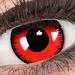 Funnylens Red Contact Lenses with Prescription - 1 Pair Colored Crazy Lenses | Lunatic Motif & Case -2.00 - Buy Online on GoSupps.com