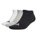 adidas Unisex Thin And Light Sportswear Low-cut Socks 3 Pairs socks XXL Medium Grey Heather/White/Black