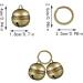 16-String Dog Collar Bell Set: Loud Brass Cat Bells with Key Rings for Pet Collar - Vintage Bronze Jingle Bells for Doorbell & Potty Training - Buy Online on GoSupps.com