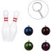 Buy Aweisile Mini Bowling Keychain - 8 Pieces Bowling Pins & Ball Key Trailer - Perfect Gift for Bowling Fans - Buy Online on GoSupps.com