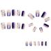 Torribala Ice Blue Gradient Camellia Wearable Nails for Finished Art Finished Nails Fine Workmanship