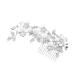 Angoily Tiara Wedding Hair Comb Wedding Headpiece Flower Leaf Hair Comb Pearl Diamond Hair Comb Bridal Headdress Bridal Hair Comb Mosaic Alloy Bride