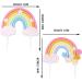 2 Pcs Rainbow Cake Toppers Soft Rainbow Pottery Cake Topper Soft Pottery Rainbow Cake Decorations for Birthday Parties Wedding Cake Decorations Supplies - Buy Online on GoSupps.com