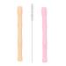 Nopperz toothing aid with bite ring bite tube baby double pack - relief and color joy for happy babies on the way to the first teeth BPA -free made of silicone beige and pink