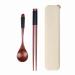 Exquisite Chopsticks Wooden Chopsticks Spoon Set Portable Chopsticks Spoon Set Japanese Style Tableware Set for Camping Picnic Office Or Home (Color : H Size : 3 pcs Set) 3 pcs set H