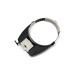 Headband Magnifier Head MountLighted Magnifying Glasses LED Lamp Light Headband Jewelry Magnifying Glass Head Loupe Reading Magnifier Headband LED Light Magnifying Glass Lens Visor (Color : Black)