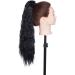 18 Inch Long Curly Ponytail Extension Corn Wavy Drawstring Ponytail Hair Extensions Hair Pieces for Women Dark Black - Buy Online on GoSupps.com