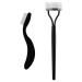 Beautyflier 2 Pack Eyelash Separator Comb Eyelash Definer Mascara Comb Applicator with Cover Foldable Metal Teeth Eye Lash Comb for Eyelash Lift and Separate Eyebrow Waxing (Black)