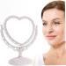 Hiinice Heart Shaped Rotatable Double Sided Makeup Mirror - Beige - Buy Online on GoSupps.com