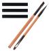 2pcs Nail Clean Up Brushes Professional French Manicure with Round Angled Tip Head Pen Painting Tools Remover Gel for Polish Mistake Cleaning & Art Design Premium Synthetic Bristles (Tea Brown)