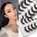 Veleasha 18MM Wispy Faux Mink Eyelashes - 7 Pairs Luxury Cat Eye Lashes (804) - Handmade Natural Look - Buy Online on GoSupps.com