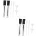 Healvian 4 Sets Empty Mascara Tube for DIY Clear Eyelash Mascara Lash Cosmetics Mascara Clear Plastic Black