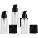 minkissy 3pcs Empty Glass Pump Bottles Square Cosmetic Bottles Refillable Makeup Dispensers for Foundation Lotion Cream 30ml (Black Cap) - Buy Online on GoSupps.com