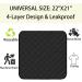 Huna Washable Waterproof Incontinence Stool Support - Reusable Pad 54x56cm - Black Gray & Blue - International Shipping Available - Buy Online on GoSupps.com