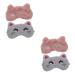 GLEAVI 4 Pcs Sleep Mask Animal Eye Sleep Kids Adjustable Eye Cover Rabbit Cover Panda Eye Cover Eye Night Blindfold Sleeping Blindfold Plush Protection Goggle Girl Portable 1 Count (Pack of 1) Assorted Color Bx2pcs