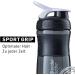 BlenderBottle SportMixer Tritan - BPA Free Protein Shaker & Water Bottle | Fitness Shake Mixer - Black/White - Buy Online on GoSupps.com