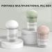 Pill Cutter Splitter with Dispenser and Grinder - Stainless Steel Blade, Travel-Friendly - White - Buy Online on GoSupps.com
