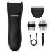 LANMODA Body Trimmer for Men Electric Male Groin Trimmer & Ball Shaver Groomer Bikini with LED Indicator Pubic Hair Trimmer for Waterproof Wet and Dry Use 120 Minutes Shaving After Fully Charged Black