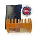 Viking Revolution Wooden Beard Comb Case - Dual Action Fine & Coarse Teeth, Ideal for Balms & Oils, Top Pocket Comb for Beards & Mustaches - Buy Online on GoSupps.com