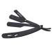 Straight Razor for Men - Premium Single Blade Cutthroat Razor - 10 Replaceable Stainless Steel Blades - Barber Straight Edge Razor Kit - Navajas Para Barbero (Black)