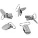 High-Quality Silver Metal Pacifier Clips & Trousers - 25mm Pacifier Holder & Toy Holder Clips - Buy Online on GoSupps.com