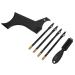 Cryfokt Kit de Pochoirs Fa onneur de Barbe pour un Contour Parfait et une Coupe Automatique pour les Hommes l gants en D placement Mat riau ABS (BLACK)