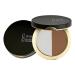 3D Two-tone Contouring Palette  Compact Powder Shade  Two-tone Highlighter  Concealer (Ivory + Light Brown)