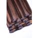 Clip in extensions set 100% real hair 7 part 70g hair extension 45cm clip-in hair extension No. 4/27 chocolate brown honey blonde