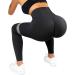 RXRXCOCO High Waist Leggings for Women - Push Up Scrunch Booty Gym Pants Opaque & Long | Perfect for Running & Sports Black - Buy Online on GoSupps.com