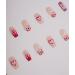 Xerling 24Pcs Press On False Nails with Rhinestones - Red Heart Butterfly Coffin Fake Nails for Women & Girls - Full Cover Stick-On Nail Art (Pattern E - Buy Online on GoSupps.com