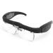 Head Mounted Magnifying Glasses Headband Magnifying Glasses Simple Use 3.7V 3 LED Light for Home Reading Room - Buy Online on GoSupps.com