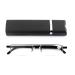 Ultra -light tr90 reading glasses men women classic metal visual aid semi -burning glasses narrow style glasses reading aid with case and glasses cleaning cloth (black +2.0) black +2.00 dioptria (1 Pack)