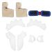 ANGGREK Foot Thumb Valgus Corrector Silicone Correction Belt Bunion Straightener Toe Protector Hallux Valgus Bunion Care Pads Toe Separator Kit