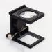 Spacmirrors 10X 28Mm Linen Test Three Folding Magnifying Glass Portable Zinc Alloy Magnifierwith LED Lamp for Textile Jewelry Collection Repair Magnifier
