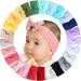 Midodo 25 pieces of headband newborn soft elastic baby turban arched knot-knot-knot ligaments for baby girls stretchable nylon-arch stool wide hair band