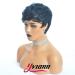 Yviann Short Wavy Synthetic Hair Wig for Black Women - Cute Curly Pixie Cut in 1B Color - Buy Online on GoSupps.com