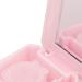 Durable Pink Contact Lens Box with Slide-Resistant Silicone Tweezers - Ideal for Office Travel & Home - Buy Online on GoSupps.com
