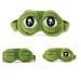 Apanphy 3D Eye Mask Sleeping Fluff Face Sleeping Funny Novelty Cartoon Frog Eye Cover Eyeshade Night Mask Sleep Travel Mask (Green)