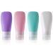 MODENGKONGJIAN Leak Proof Travel Bottles TSA Approved Silicone Squeezable Travel Shampoo Bottles Refillable Toiletry Cosmetic Container 2oz Portable Traveling Size Liquid Containers Kit (4 Pack)