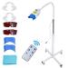 Remote Control Mobile Teeth Whitening Lamp 36W 10 LED Dental LED Teeth Whitening Accelerator 3 Colors Blue/Purple/Red Light Teeth Whitener Bleaching System with Mouth Opener/Goggles/Bibs 110V Type 1-3 Color