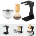 Minkissy 3 Sets Men's Shaving Kit | Razieted Suits Brush Holder Metal Razor Stand & Bowl | Multi-Purpose Acrylic Shaving Cup - Buy Online on GoSupps.com