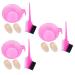 FRCOLOR 6 Sets Hair Dyes Hair Dye Hair Colour Spray Tools for Dyeing Hair Brush Hairdressing Salon Tool Brush for Dyeing Hair Main Set Comb Pink