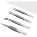 Exceart 12PC Nail Polar Set - Professional Steel Tweezers Kit for Manicure | Multifunctional Space Tiefette Tweezers (11.8x1cm) - Silver - Buy Online on GoSupps.com