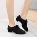 SWDZM Lace-up Ballroom Dance Shoes for Men & Women, Model MF2805, Black, 3.5cm Split Suede Sole - Size 7.5 - Buy Online on GoSupps.com