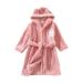 Miyanuby Baby Boys Girls Bathrobe Soft Flannel Langarm Animal Hoodie Morning Mantle Night Lashing Homewear For Children Baby Boys Gift 5-6 Years Eisbear